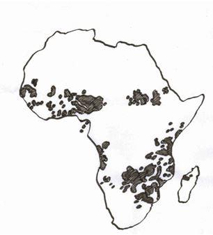 Distribution of baobab trees in Africa