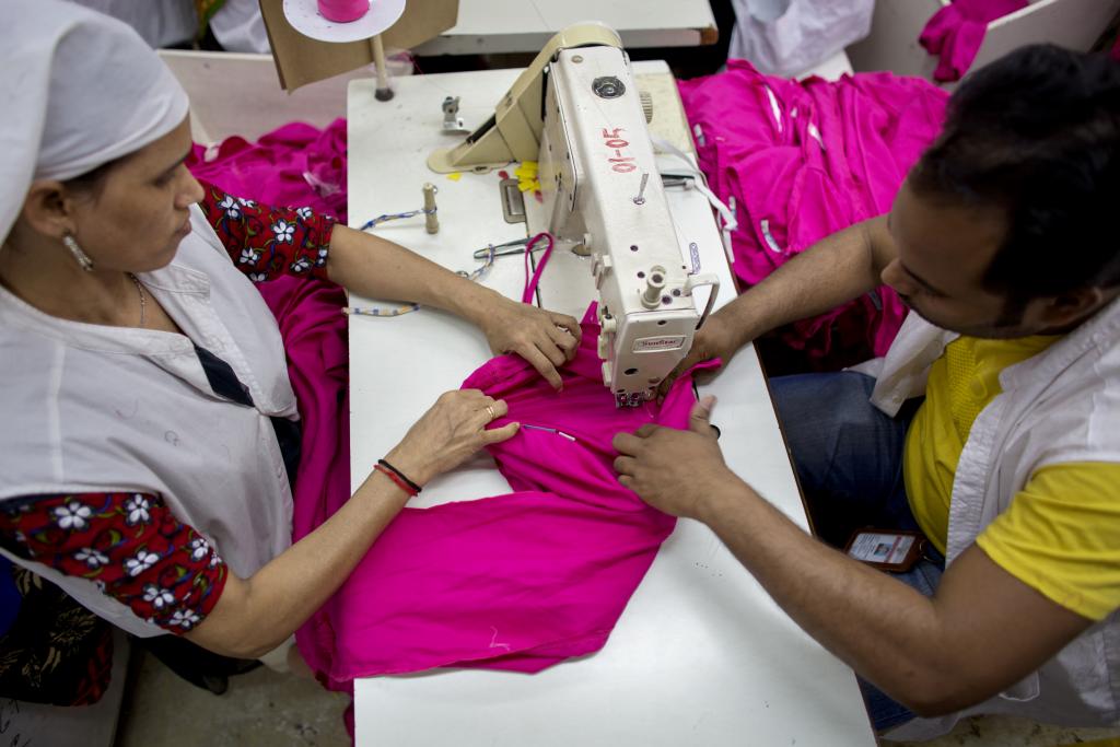 Women sewing