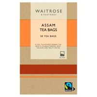 Example of Fairtrade-certified own-label tea from Waitrose