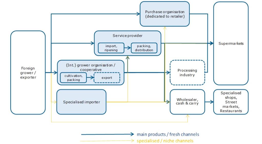 UK market channels for fresh fruit and vegetables