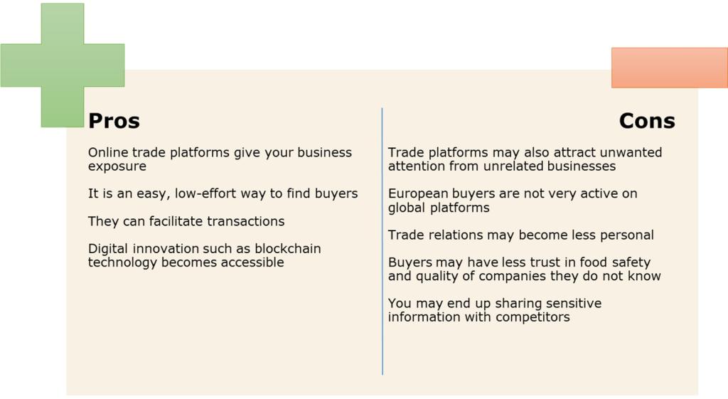 Pros and cons of working with online market places