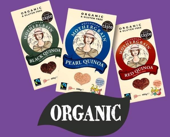 Dual-certified quinoa products of the BCorp certified UK company Quinola