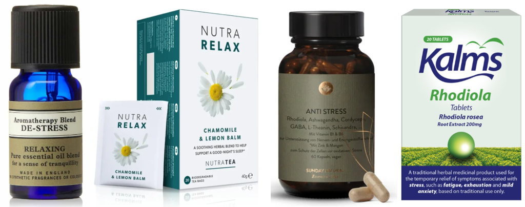 Various stress-relief products