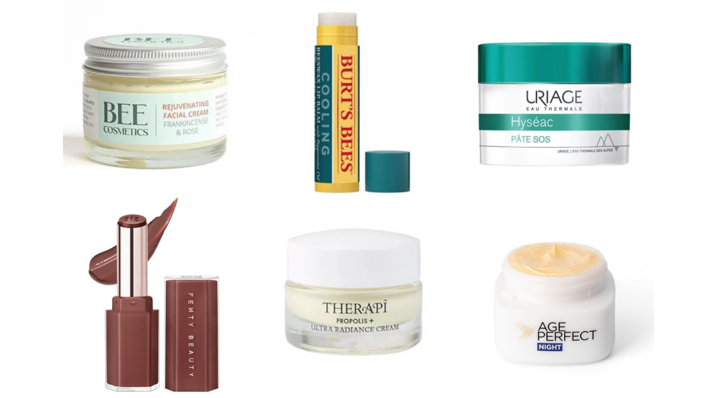  Examples of products that contain beeswax on the European cosmetics market