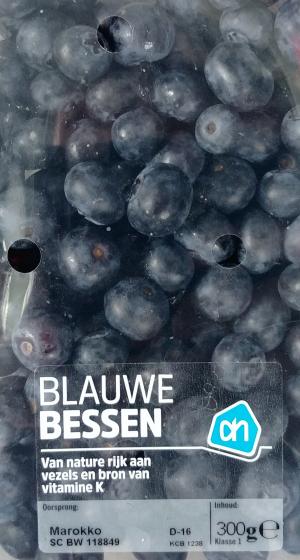 Example of fresh blueberries