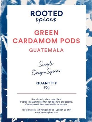 Single-origin cardamom from Rooted Spices (UK)