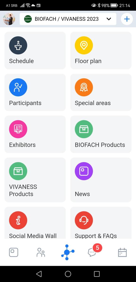 Biofach/Vivaness 2023 mobile app