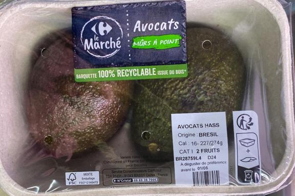 xample of pre-packaged avocados
