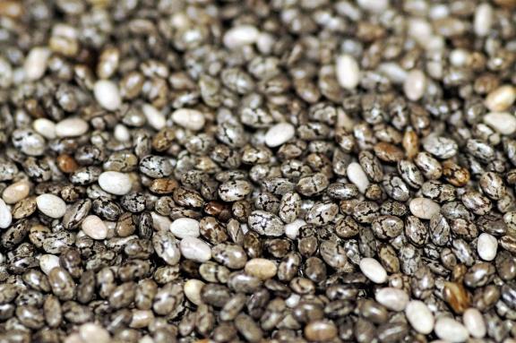 chia seeds in close-up