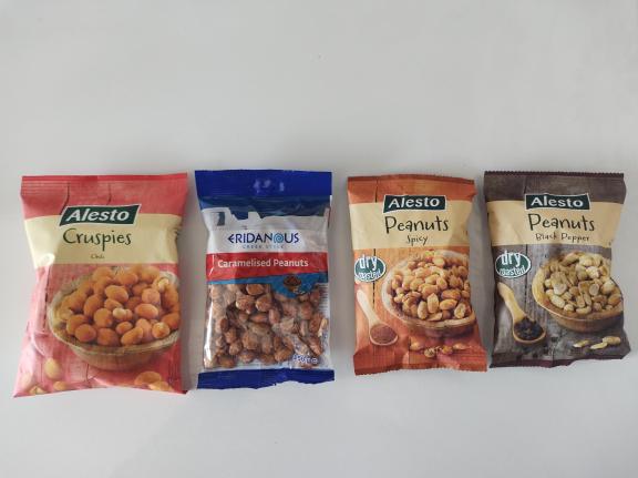 Lidl private label sweet and salty peanut snacks 