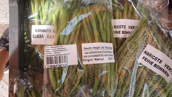 Packed green beans from Kenya