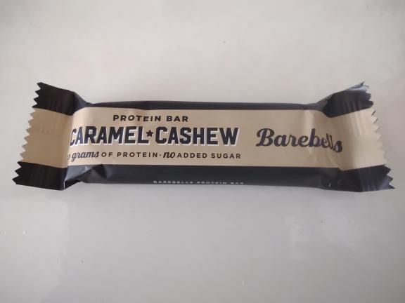 Caramel and cashew protein bar from Barebells