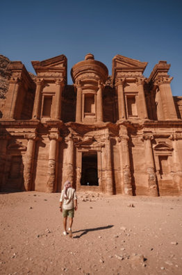 Enjoying Petra solo in Jordan