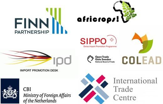 Logos of different support organisations in Europe