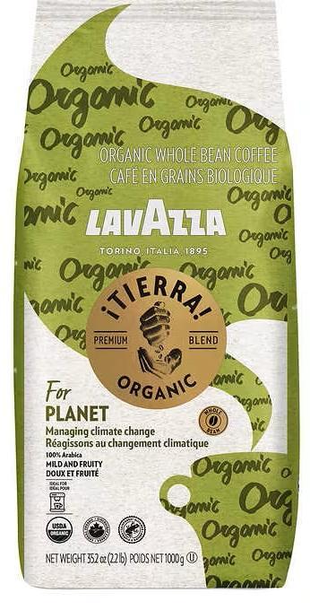 Lavazza Tierra Rainforest Alliance Organic certified coffee