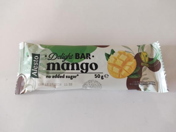 Dried mango fruit bar with no added sugar, sold by German discounter Lidl