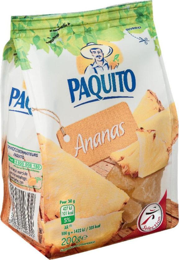 Dried pineapple from Paquito