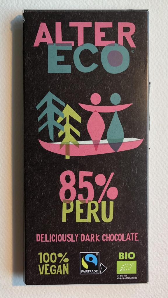 Example of a single origin chocolate bar from Alter Eco