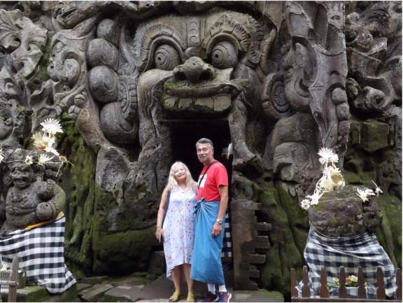 Baby Boomers visiting a Hindu temple in Bali