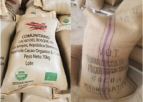 An example of labelling for cocoa beans