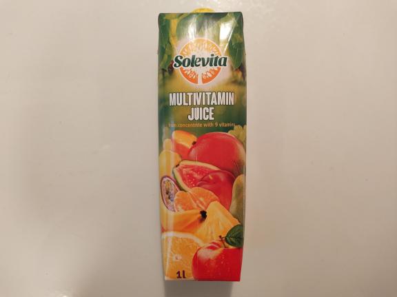 Multivitamin juice made with mango puree