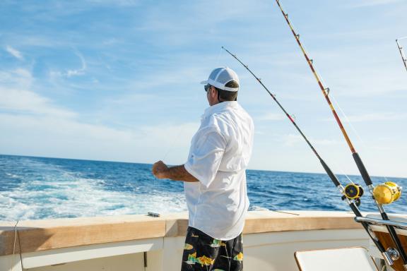 Deep-sea fishing for game fish like tuna and marlin is a popular fishing tourism activity