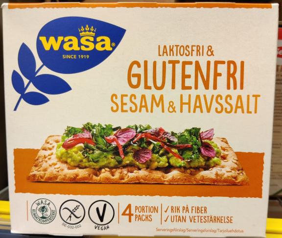 Wasa Gluten-free sesame and sea salt crispbread in Sweden