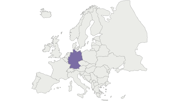 Location of Germany within Europe