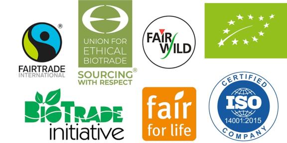 Examples of certification standards for sustainable production