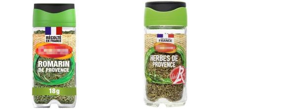 Dried rosemary and Herbes de Provence (Label Rouge) of French origin