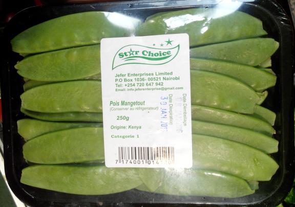 Kenya is well developed in fresh pea packaging and export