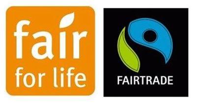 Logos of fairtrade certifications