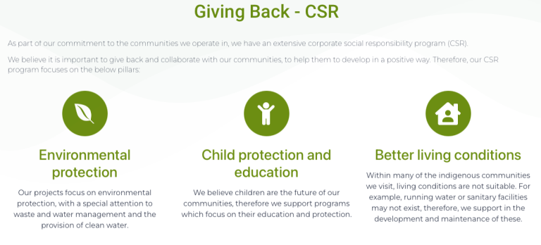 Giving back – CSR