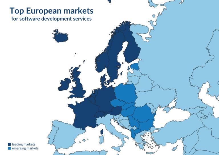 Leading European markets for software development services