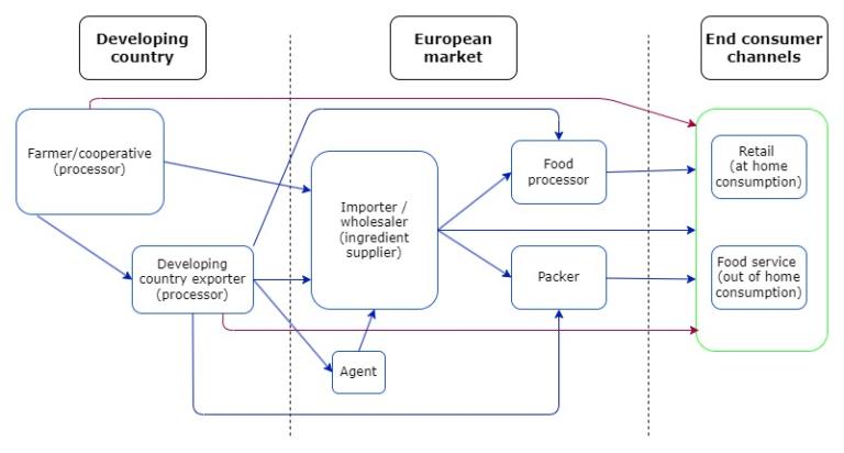 European market channels for mango puree