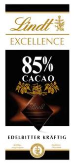 Lindt (dark chocolate, 85%, 100 grams)