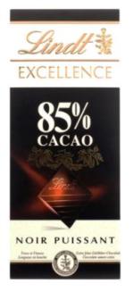 Lindt Excellence (dark chocolate, 85%, 100 grams)